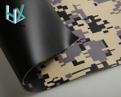 Printed knife coated tarpaulin